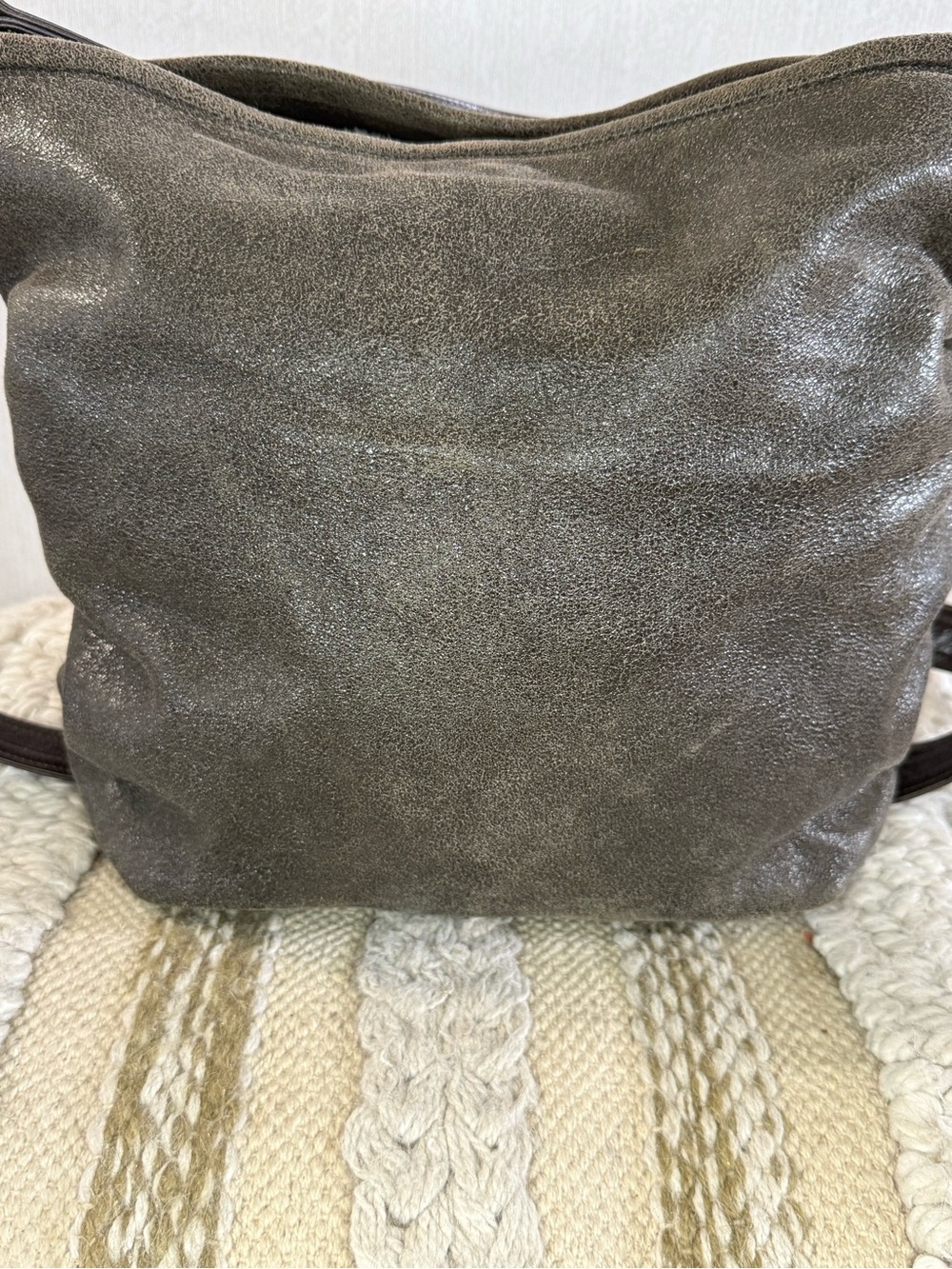 Rough & Tumble Maine Large Suede Leather Hobo Shoulder Bag Brown Convertible - Picture 4 of 5